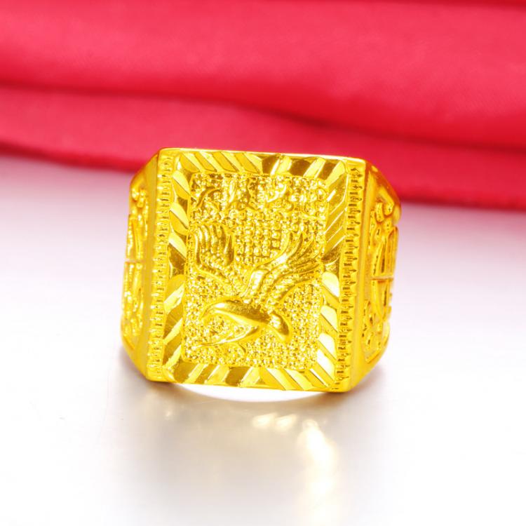 all in one place תכשיטי גברים Not Fade Forever In Water Solid 14 K Gold color for Men Anillos De Bizuteria Wedding Fine Jewelry Anillos Mujer Men Ring Box