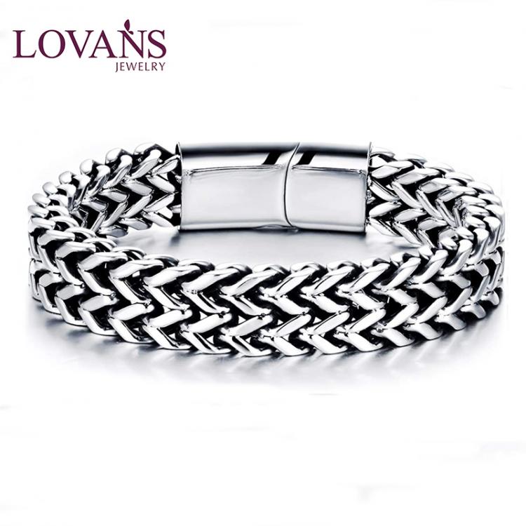 all in one place תכשיטי גברים LOVANS Stainless Steel Bracelet for Men Teens Braided Bracelets Unisex Bangle Cuff Gift 19-22cm браслеты на руку