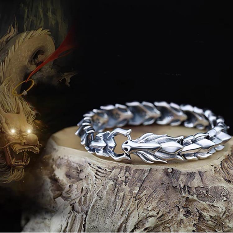 all in one place תכשיטי גברים New Men's Bracelet Silver Simple and Generous Keel Bracelet Ins Niche Design Men's Trendy Domineering Retro Zodiac Brace