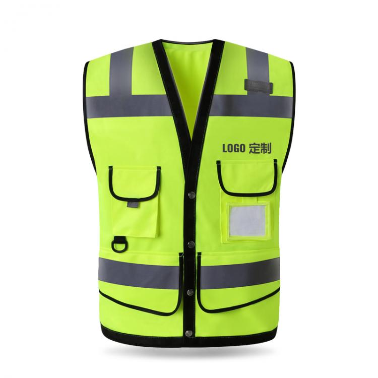 all in one place כלי עבודה HIGH VISIBILITY HEAVY DUTY ZIPPER-FRONT REFLECTIVE SAFETY VEST WAISTCOAT MENS WITH MULTI-POCKETS