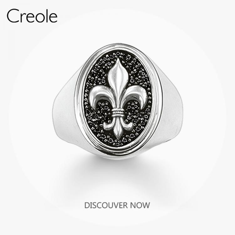 all in one place תכשיטי גברים The Signet Ring Fleur-de-lis anillos 925 Sterling Silver Lucky Fashion Jewelry Rebellious Rebel Street Unisex Gift For Women Men