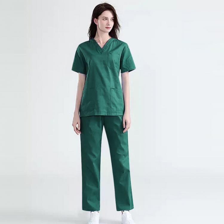 all in one place כלי עבודה Women's Scrub Sets Six Pocket Nusing Scrubs V-Neck Healthcare Tunic with Pant Therapist Uniform Nursing Gown ropa de trabajo 