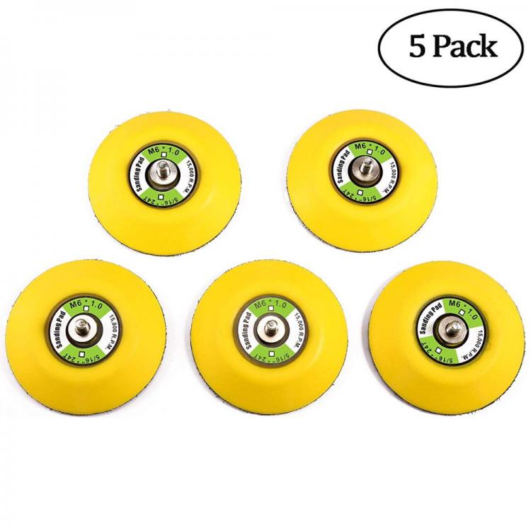 all in one place כלי עבודה VALIANTOIN 5Pcs 3-Inch Hook and Loop Backing Pad Sanding Pads for Dual Action Orbital Sanders 1/4"-20 Thread 15,000 RPM