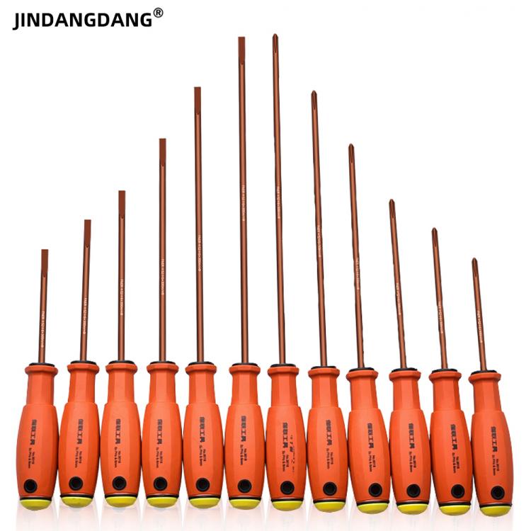 all in one place כלי עבודה S2 Steel Screwdriver With Magnetic Cross Slotted Screwdriver Insulated Handle Electrician Household Repair Hand Tool