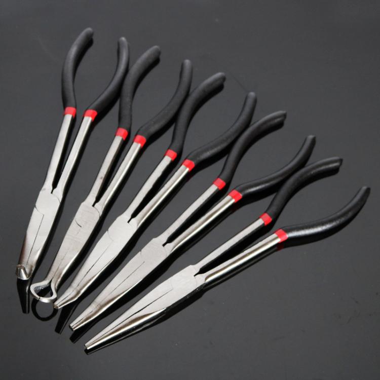 all in one place כלי עבודה New 11" Extra Long Reach Nose Duckbill Pliers 0/25/45/90 Degree Straight Needle O-type Multitool Hand Tool Antirust Hardware