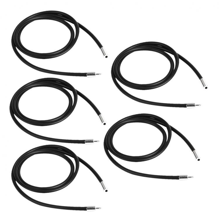 all in one place תכשיטי גברים 5pcs Women 20 Inch Black Rubber Stainless Steel Link Cord Necklace Chain Rubber Necklaces