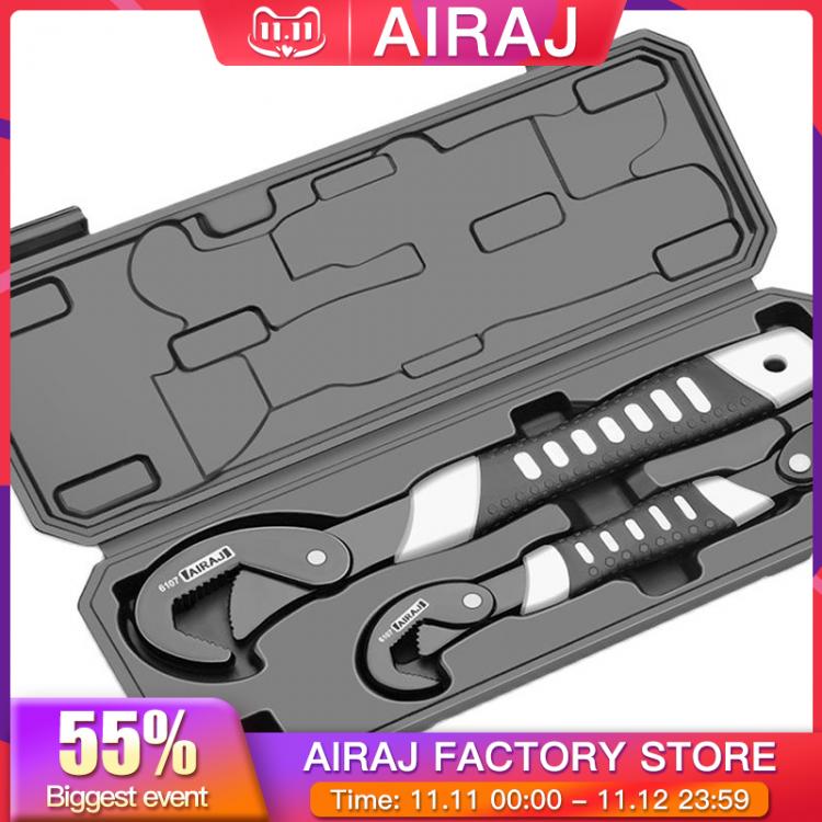 all in one place כלי עבודה AIRAJ Upgraded Multifunctional Pipe Wrench Opening Adjustable Household Universal Heavy Duty Manual Repair Tool