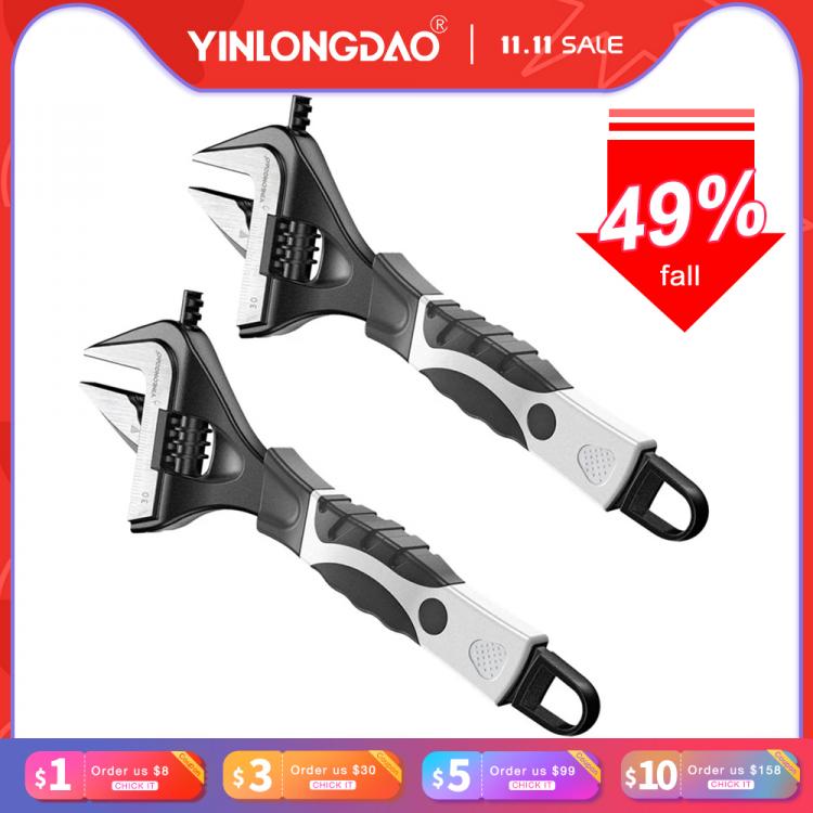 all in one place כלי עבודה Adjustable Wrench Chrome vanadium steel Universal Spanner Mini Nut Key Bathroom Wrench High Quality Plumbing Repair Tool