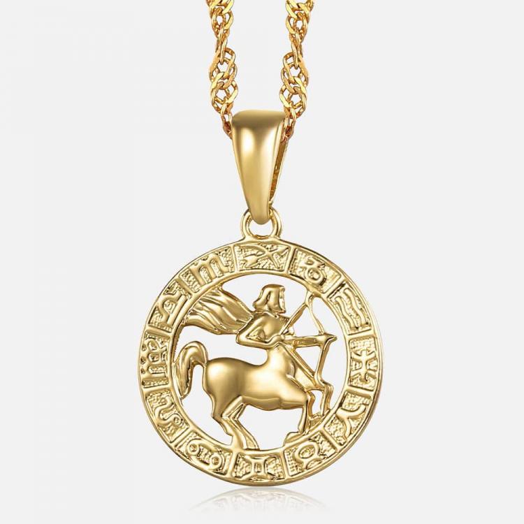all in one place תכשיטי גברים Trendsmax Sagittarius Zodiac Sign Necklace Gold Pendant Necklace for Women Men Unisex Fashion Chain Jewelry GP365
