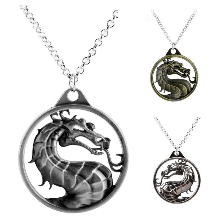 all in one place תכשיטי גברים Punk Dragon Necklace Mortal Kombat Pendants Necklaces Men Women Fashion Accessories Link Chain Charm Choker Gift
