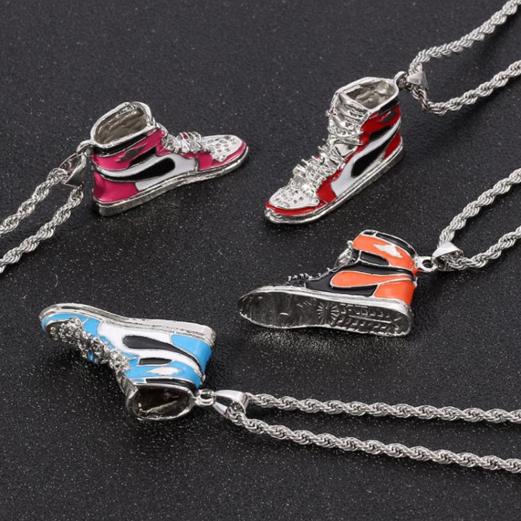all in one place תכשיטי גברים Mini Hip-Hop Sneaker Pendant Necklace Cool Collar Fashion Male Street Style Rapper Cute Necklace Christmas Gift For Friend