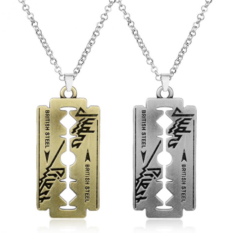 all in one place תכשיטי גברים Rock Heavy Metal Music Band Judas Necklace for Women Men Razor Blades Choker Jewellery Necklaces Fashion Jewelry