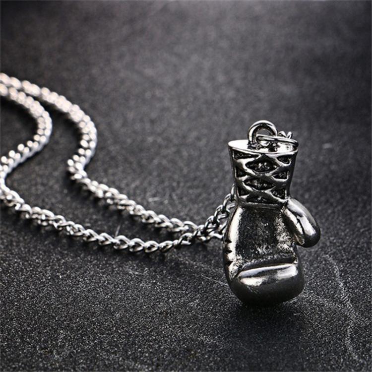 all in one place תכשיטי גברים 2016 Punk Style Stainless Steel Male And Female Fitness Boxing Glove Pendant Necklace Fists Knuckle