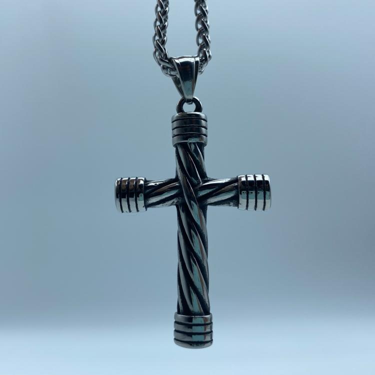 all in one place תכשיטי גברים stainless steel men cross punk necklace pendant for men women classic religion charms accessoires jewelry for gift