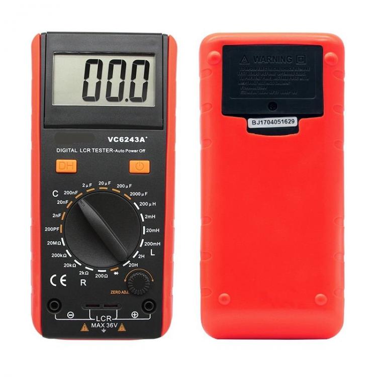 all in one place כלי עבודה SZBJ VC6243A/BM4070 Digital Inductance Capacitance Resistance Meter Multimeter Crocodile Clip Measuring Tool with Bag