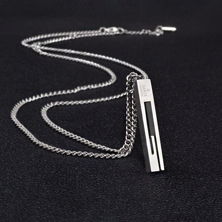 all in one place תכשיטי גברים Temperament Simple Titanium Steel G Letter Pendant Long Necklace Male Personality Wild Hip-hop Sweater Chain Necklace
