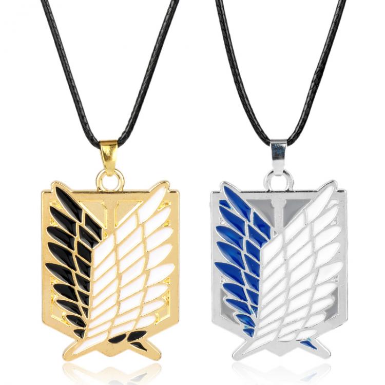 all in one place תכשיטי גברים Anime Peripheral Pendant Necklace Attack on Titan Scout Regiment Logo Necklace Survey Corps Erwin Smith Accessories Jewelry