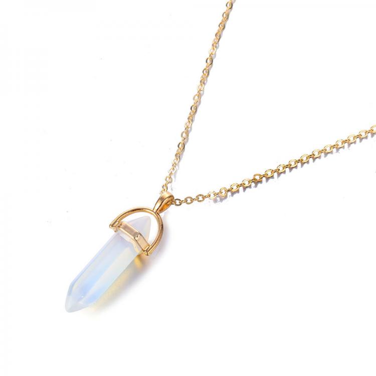 all in one place תכשיטי גברים New Hexagonal Column Quartz Necklaces Pendants Fashion Elegant Golden Particular year Necklaces For Women Jewelry