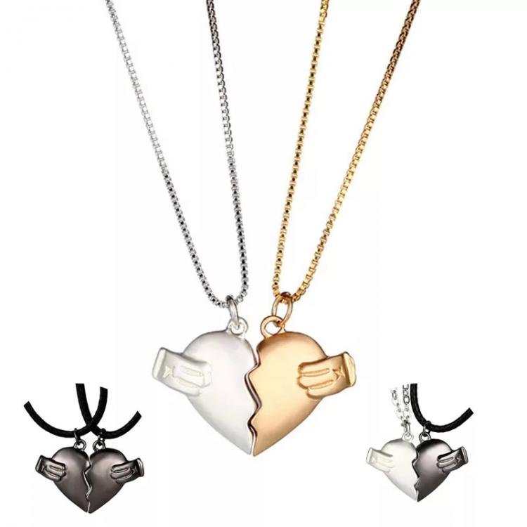 all in one place תכשיטי גברים New Designs Heart Necklace Jewelry Pendant Chain Choker Men Necklace For Couple Women Lover Male Female Boy Girls Gift