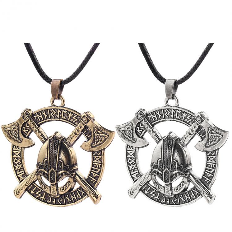 all in one place תכשיטי גברים Men's Punk Retro Viking Axe Helmet Pendant Necklace Odin Raven Slavic Male and Female Amulet Taliman Wicca Jewelry Holiday Gi