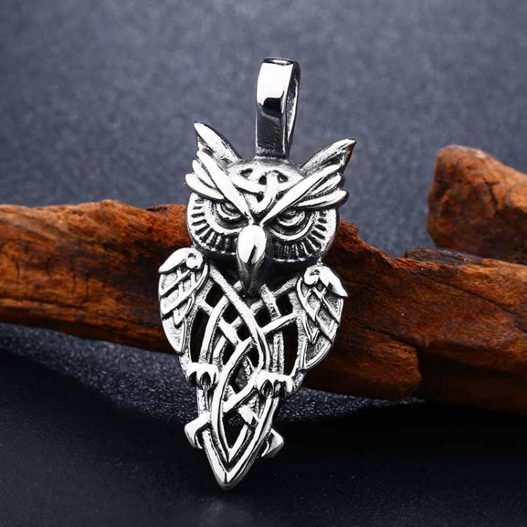 all in one place תכשיטי גברים Nordic owl Vikings Runes Amulet Pendant Necklace 316L stainless steel  Runes chain charm jewelry