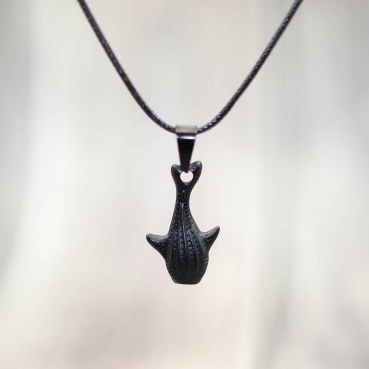 all in one place תכשיטי גברים Noter Lovely Whale Shark Pendant Necklace For Men Women Choker Charm 60cm Black Leather Cord Long Necklace Male Accessories