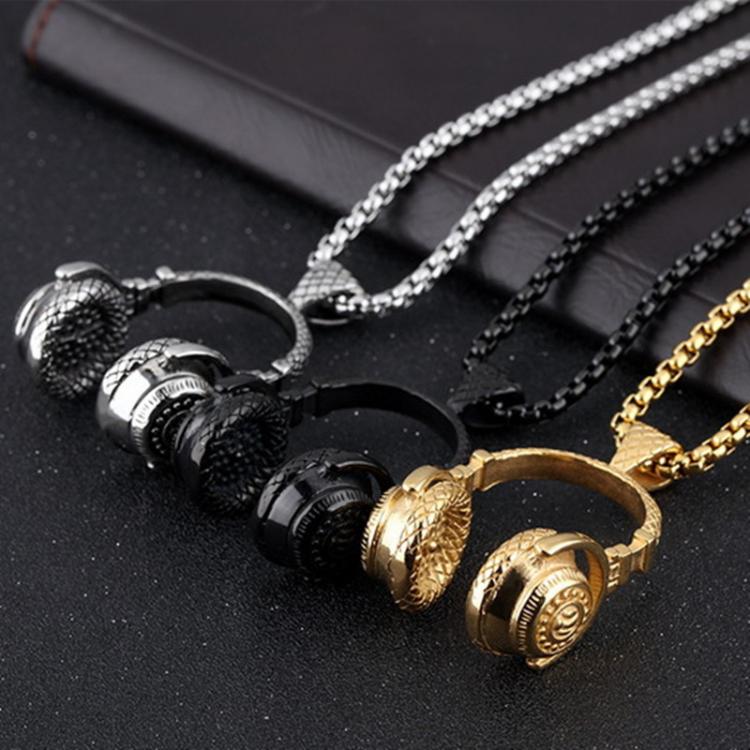 all in one place תכשיטי גברים DJ Music Headphone Pendant Necklace Long Chain Men Women Hip Hop Jewelry Rock Headset Necklace Male Gift