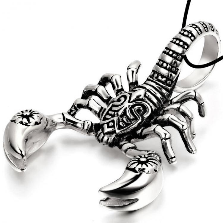all in one place תכשיטי גברים Trendy male personality fashion rock punk scorpion pendant men's necklace retro fashion men's jewelry wholesale