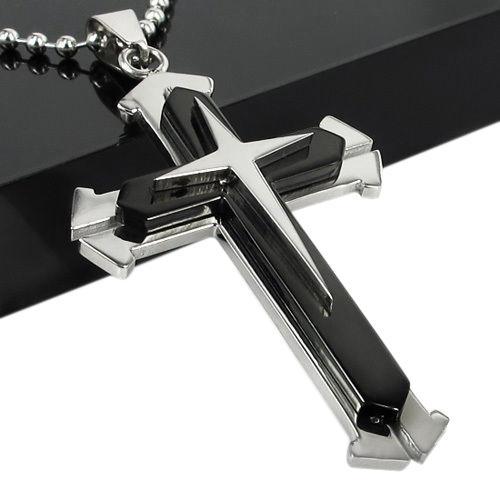 all in one place תכשיטי גברים Alloy Men Necklace Cross Pendant Stainless Steel Chain Necklace Jewelry Charm Choker Punk Jewelry christmas gift Dropshipping