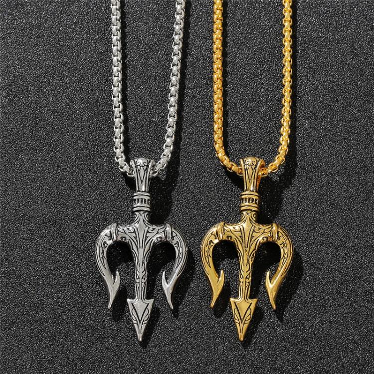 all in one place תכשיטי גברים Best Selling Poseidon Trident Pendant Accessories Trendy Male Personality Hip Hop Necklace Fashion Jewelry Gift For Friends