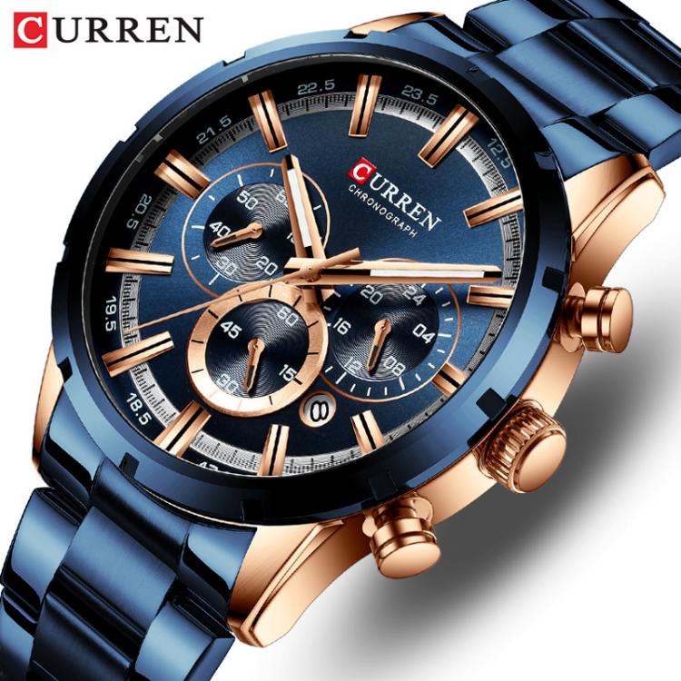 all in one place שעונים CURREN Men Watch Top Brand Luxury Sports Quartz Mens Watches Full Steel Waterproof Chronograph Wristwatch Men Relogio Masculino