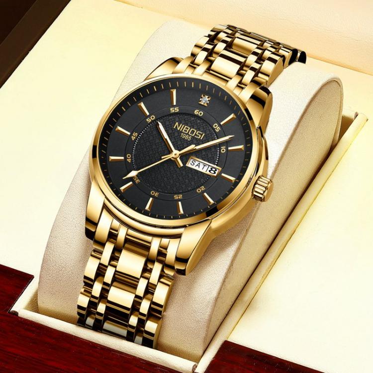 all in one place שעונים NIBOSI Gold Watch for Men Warterproof Sports Mens Watch Top Brand Luxury Clock Male Business Quartz Wristwatch Relogio Masculino