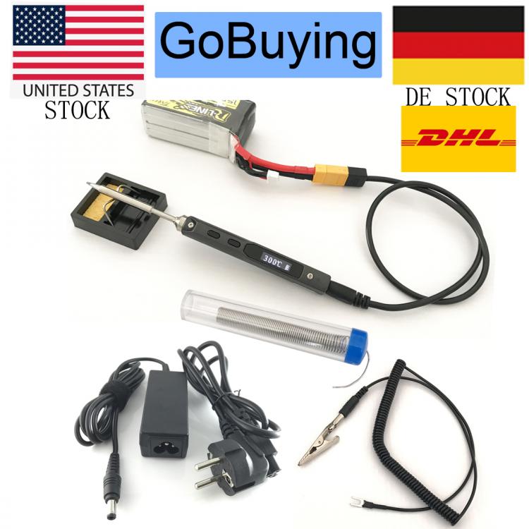 all in one place כלי עבודה 24V Original Mini TS100 Portable Soldering Iron Station Kit Digital OLED Display Adjustable Temperature with B2 Tip Power Supply