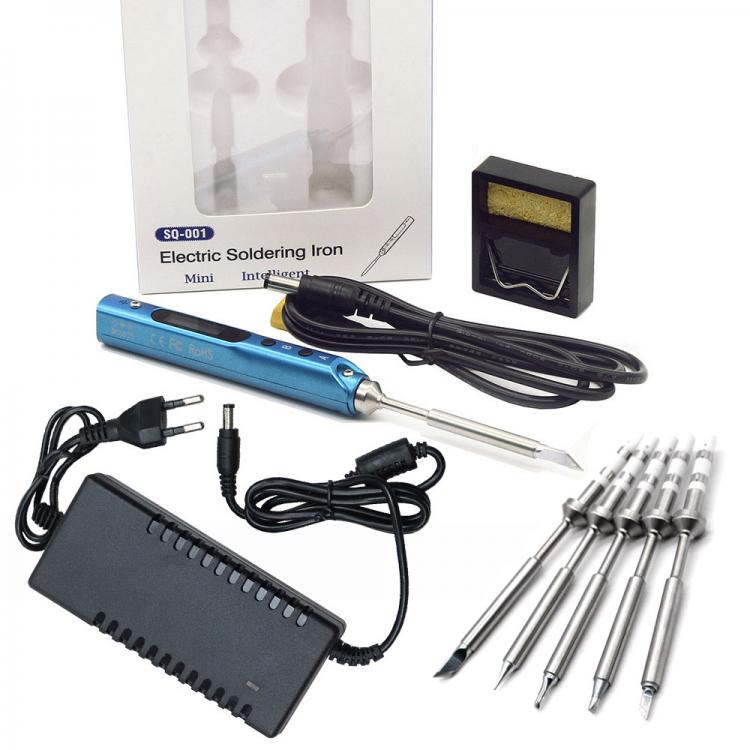 all in one place כלי עבודה SQ001 Mini Smart Portable adjustable temperature 65W soldering station electric soldering iron with DC power and TS100 iron tips