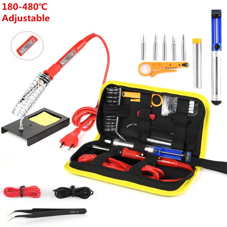 all in one place כלי עבודה Soldering iron kits 80W 220V Adjustable Temperature Digital Multimeter Auto Ranging LCD solder iron tips welding rework tools