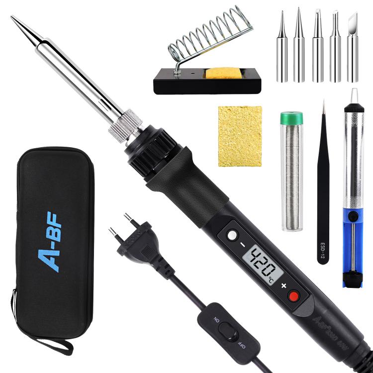 all in one place כלי עבודה A-BF Electronics Soldering Iron Kit 60W 220V Soldering Gun LCD Digital Adjustable Temperature Solder Iron Solder Tips Repair DIY