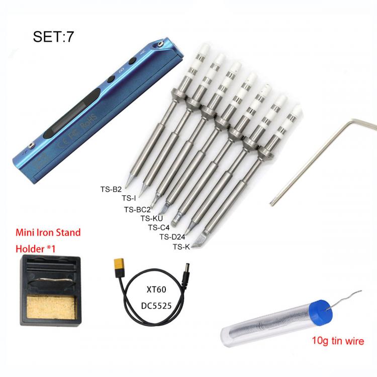all in one place כלי עבודה SQ001 electric soldering iron Mini Portable adjustable temperature 65W soldering station with TS100 iron tips Welding tools