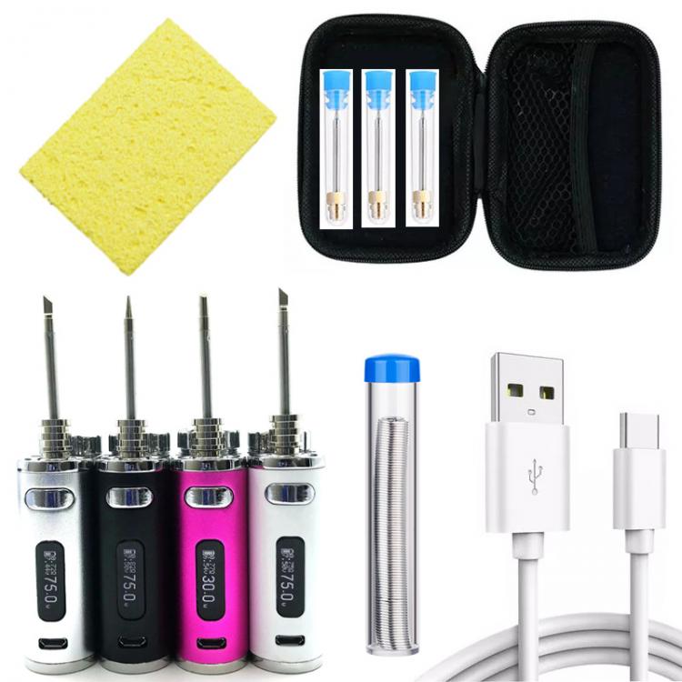 all in one place כלי עבודה Wireless battery soldering iron USB portable rechargeable soldering iron 1W-75W power adjustable soldering iron set