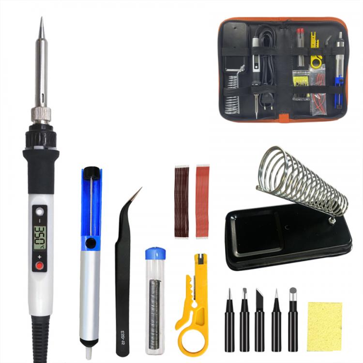 all in one place כלי עבודה 80W Digital Soldering iron set kit adjustable temperature LCD welding tools Ceramic heater soldering tip Desoldering Pump