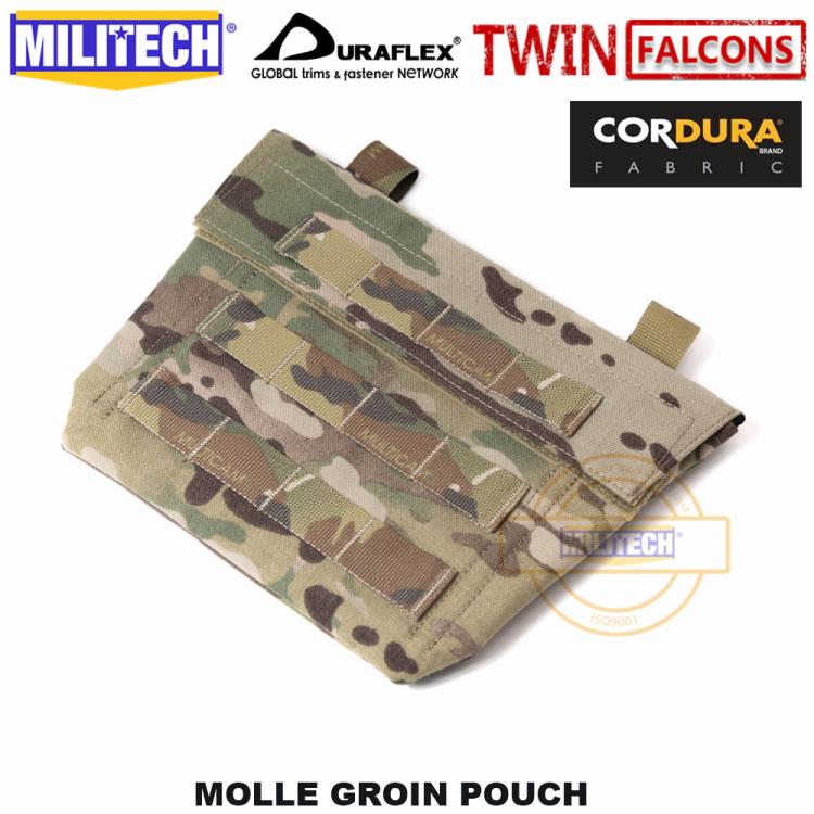 all in one place כלי עבודה MILITECH TWINFALCONS TW 500D Delustered Cordura Molle Groin Pouch Groin PAL Accessory Pouch Sub Abdominal Pouch Groin Bag