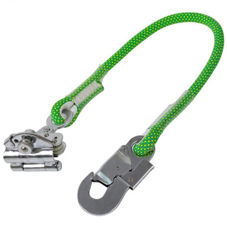 all in one place כלי עבודה Manual Rope Grab Hook with 60cm Shock Absorbing Lanyard- Fits 16mm Rope, Load 3800KG, for Fall Protection, Tree Climbers