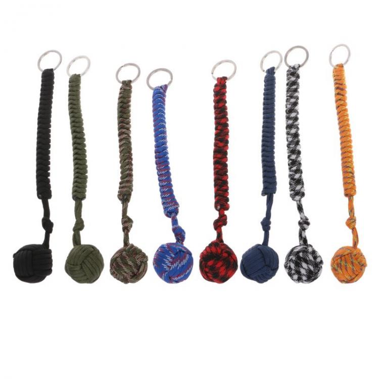 all in one place כלי עבודה Outdoor Security Protection Black Monkey Fist Steel Ball Bearing Self Defense Lanyard Survival Key Chain