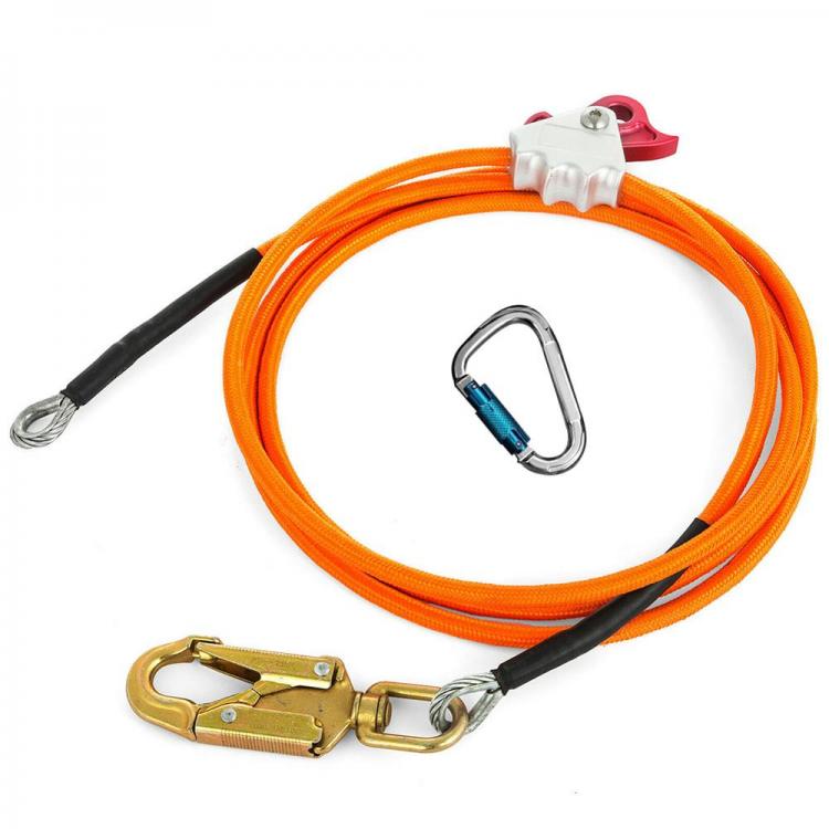 all in one place כלי עבודה Steel Wire Core Flip Line Kit 1/2" X 10' Wire Core Flipline with Triple Lock Carabiner and Steel Swivel Snap Wire Core F