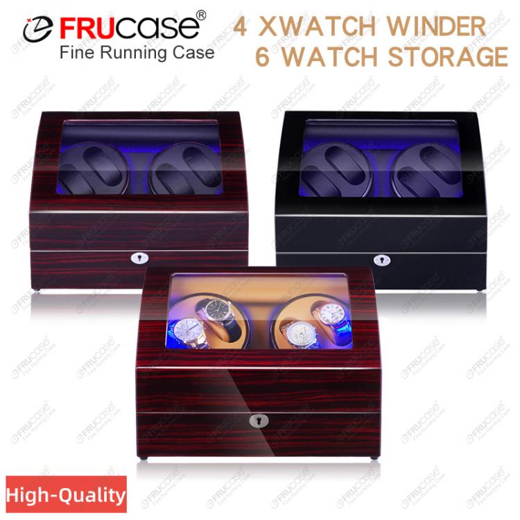 all in one place שעונים FRUCASE Watch Winder for Automatic Watches New Version 4+6 Wooden Watch Box Watches Storage Collector