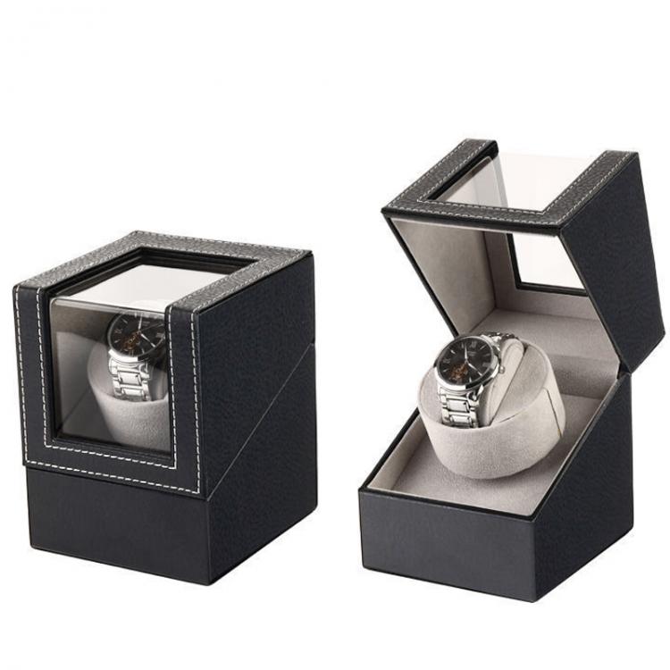 all in one place שעונים 2021 New Leather Mechanical Watch Shaker Rotating Electric Watch Shaker 1 Electric Motor Watch Box Turntable Automatic Watch Box