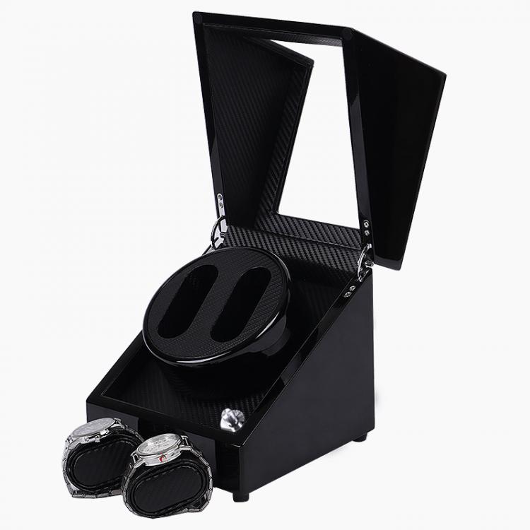 all in one place שעונים Automatic Watch Winders Box Double Rotator Mechanical Winding Watch Cabinet Organizer Carbon Fiber Black Paint Mute Storage Box