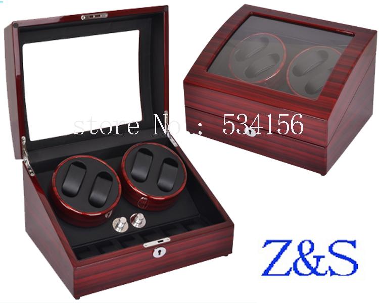 all in one place שעונים 4+6 wooden watch winder with high gloss piano paint,automatic watch winder box watch case storage display box
