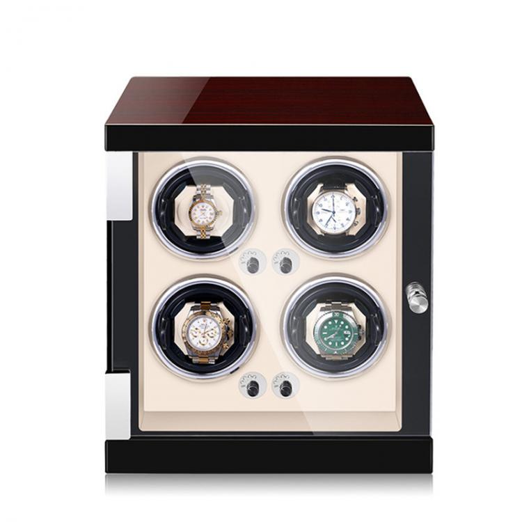 all in one place שעונים 4 Watches Black Finish inside Buff Quiet Shaker Motor Watch Winder Box wooden Watch Winder for automatic watches