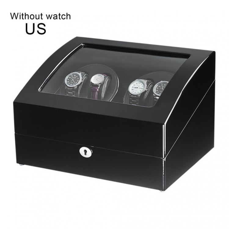 all in one place שעונים 4 Automatic Black Baking Finish Watch Winder with LED Light 6 Storage Case 10 Modes For Mechanical Watch collectors 2021 new
