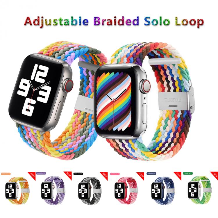 all in one place שעונים Adjustable Nylon Band for Apple Watch Band 6 SE  44mm 40mm 38mm 42mm Braided solo loop Elastic Belt for Stretch iwatch-band